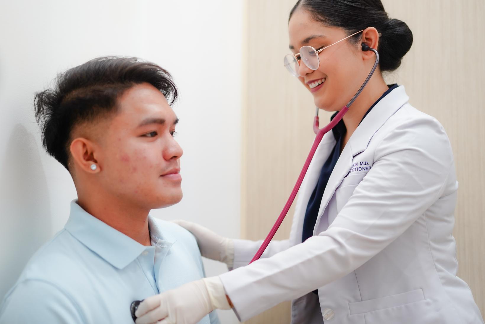 Seafarer undergoing pre-employment medical examination at Nordic Medical Clinic