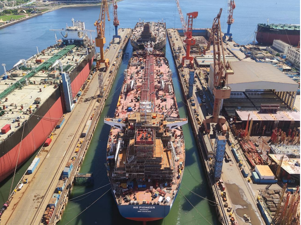 OSM Thome — Launching-of-dpst-st155k-1-at-dsic-dalian-shipyard