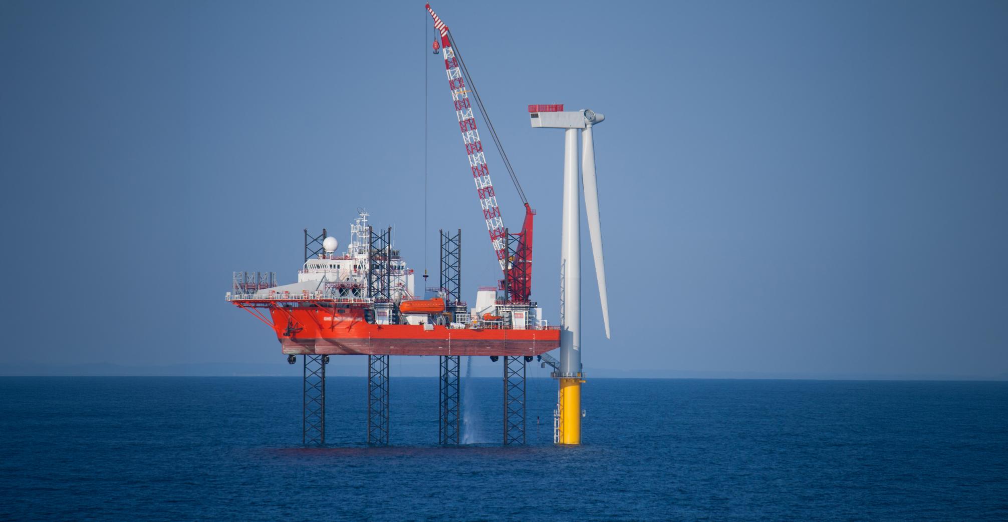 Offshore wind service operation vessel supported by OSM Thome offshore wind vessel management