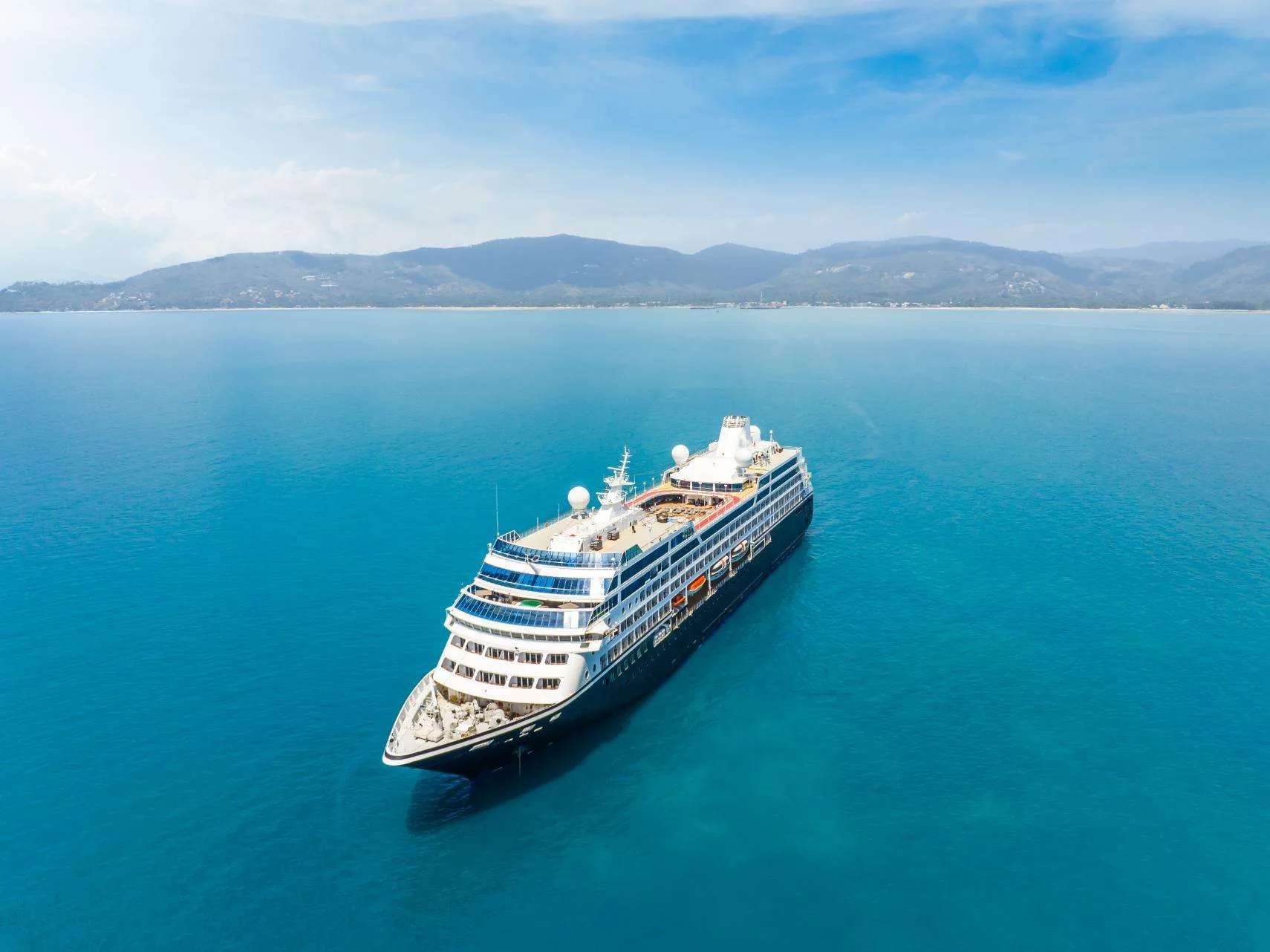 Cruise ship management team overseeing vessel operations at sea